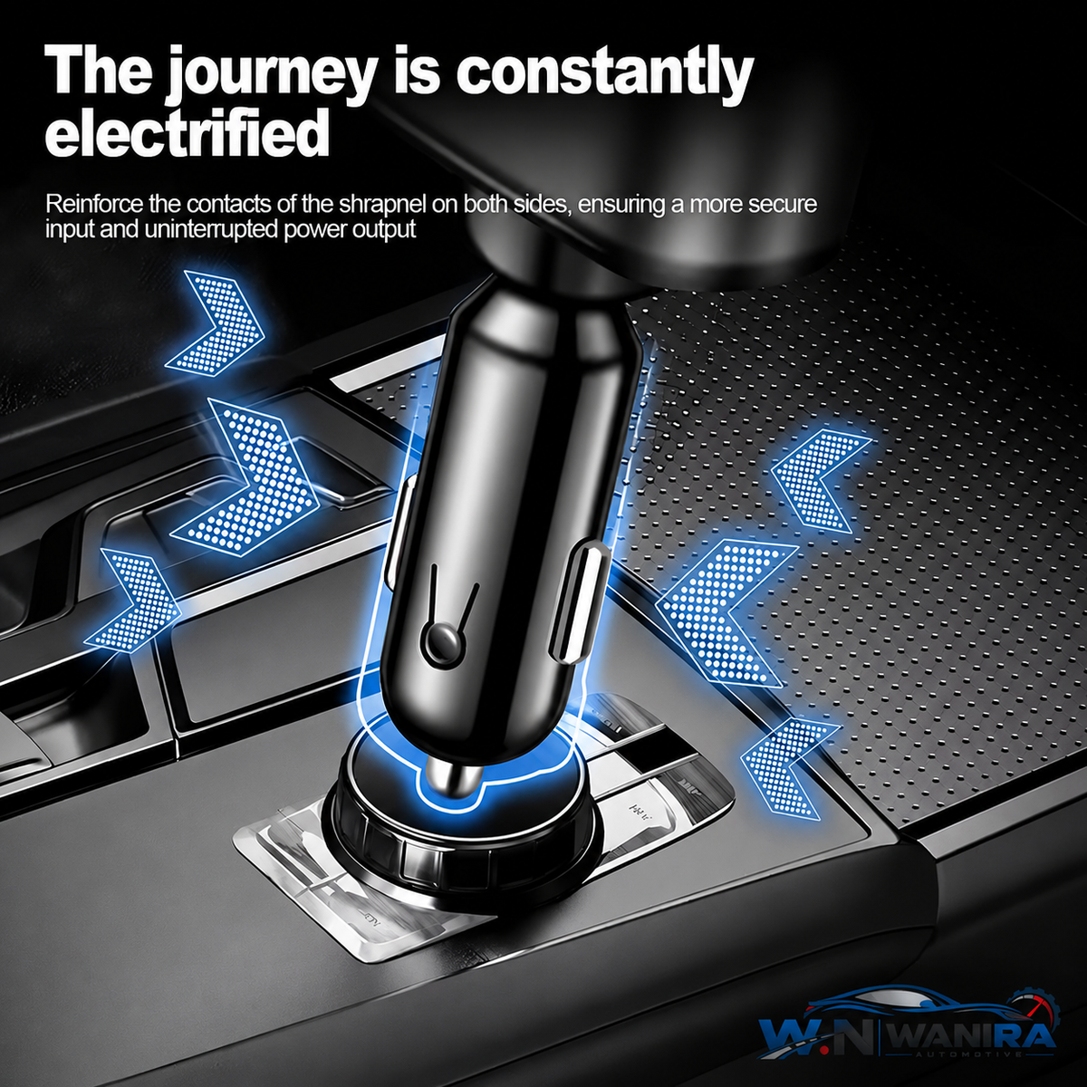 150W 5-in-1 Retractable Car Charger – USB-C & Lightning