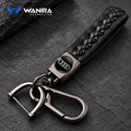 WANIRA black braided car keychain with four-ring emblem, photo 1